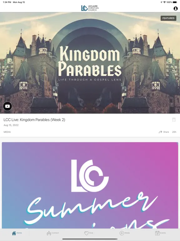 Leclaire Christian Church iPad  スクリーンショット