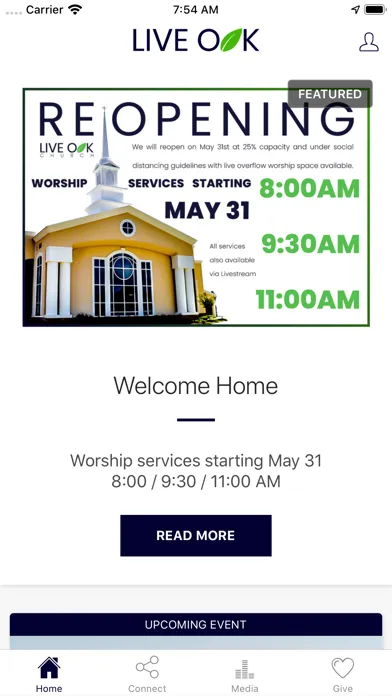 Capturas de pantalla de Live Oak Church