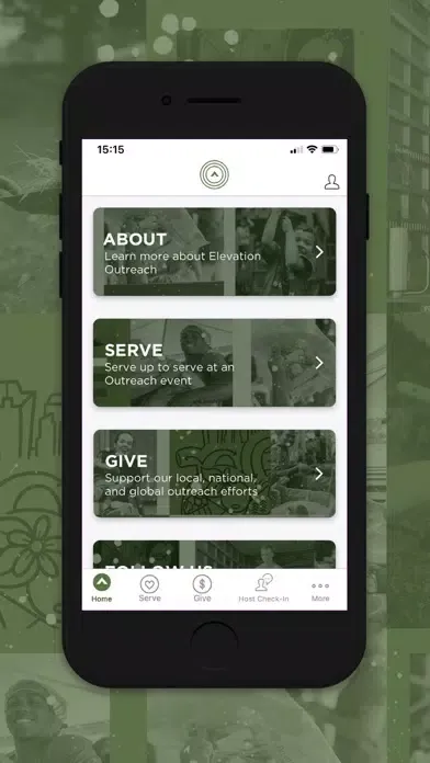 Tangkapan skrin Elevation Outreach App