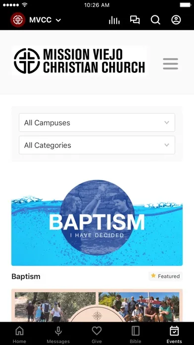 Ảnh chụp màn hình của MVC Church