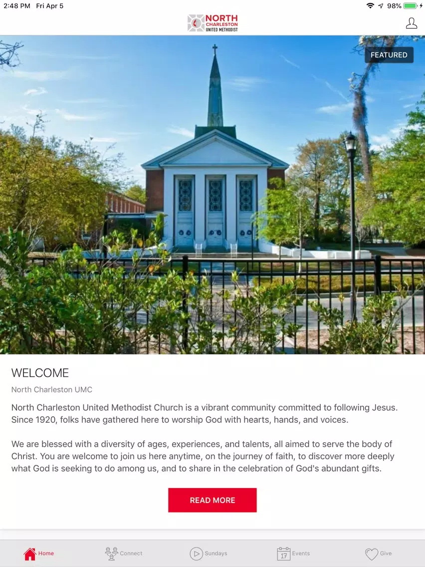 North Charleston UMC iPad 應用截圖