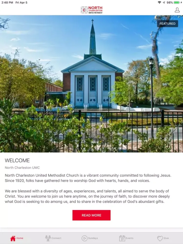 North Charleston UMC iPad  Screenshots