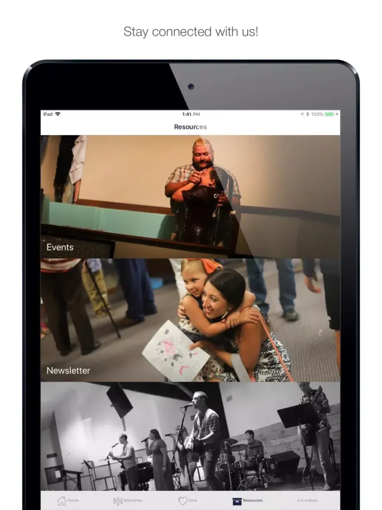 Ảnh chụp màn hình của Pomona Christian iPad 