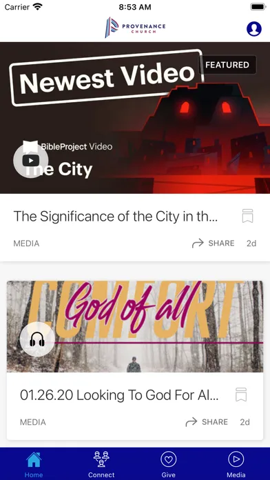 Screenshot di Provenance Church