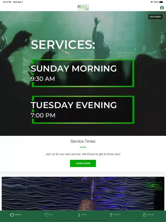 Rhema Worship Ctr iPad 应用截图