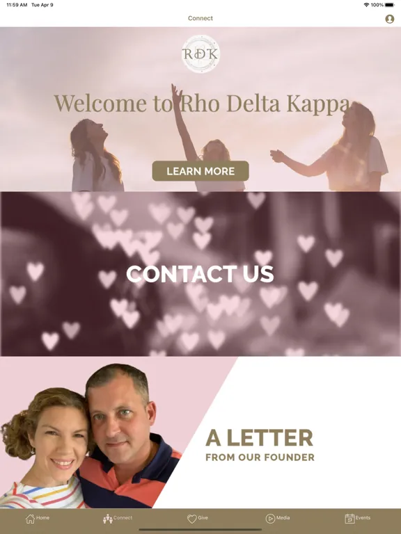 Capturas de tela do Rho Delta Kappa iPad 