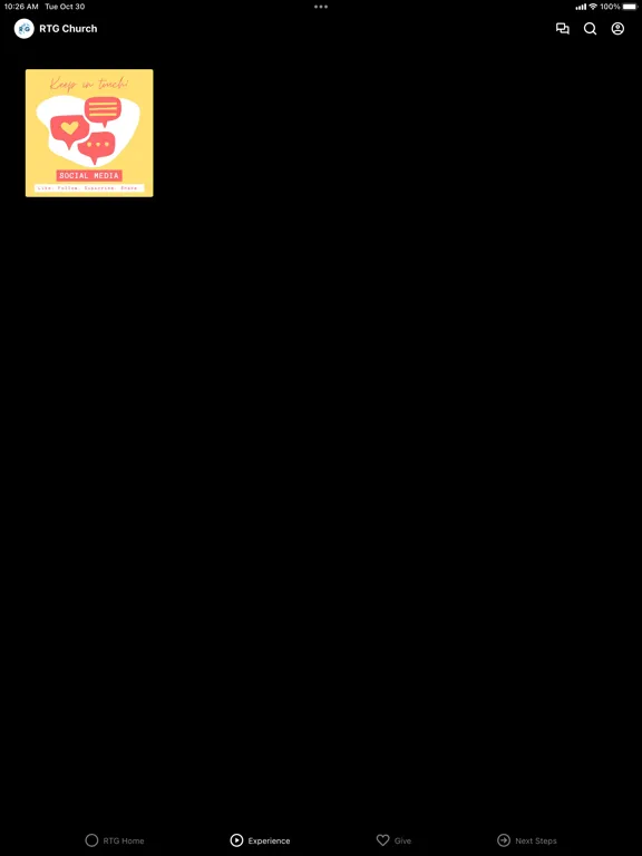 Capturas de pantalla de RTG Church iPad 