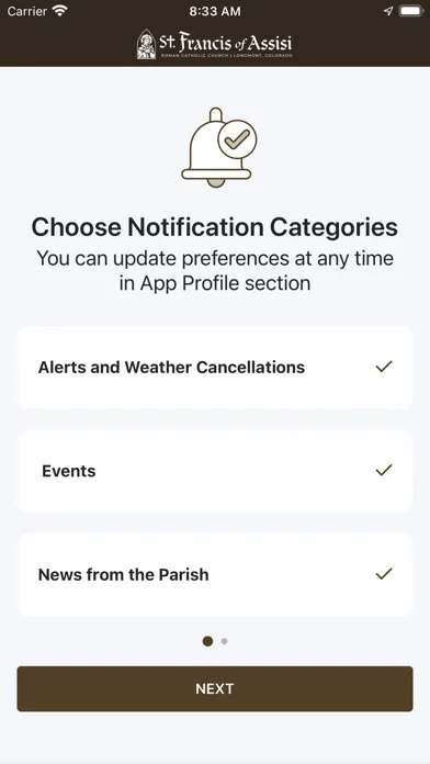 SFA Parish App 스크린샷