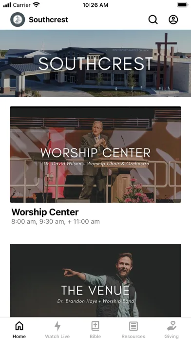 Captures d'écran de Southcrest Baptist Church US