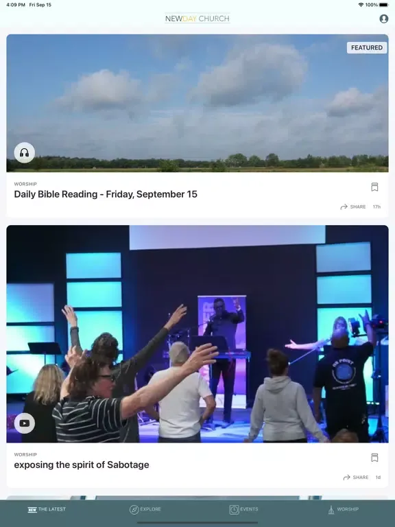 NewDay International Church iPad  Screenshots