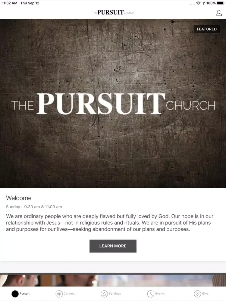 Capturas de pantalla de The Pursuit Church iPad 