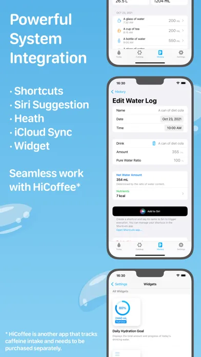 Tangkapan skrin HiWater: Powerful Water Logger