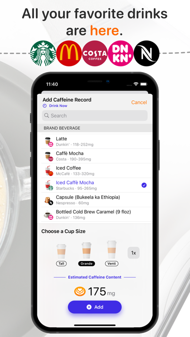 HiCoffee - Caffeine Tracker Ekran Görüntüleri