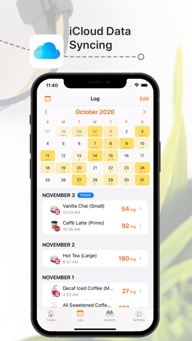 HiCoffee - Caffeine Tracker Ekran Görüntüleri