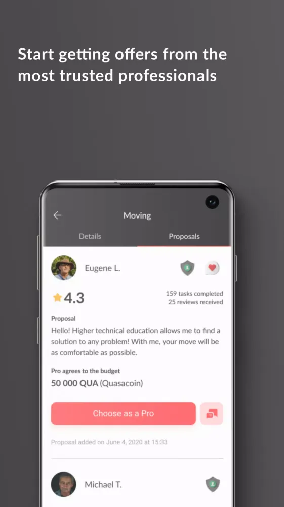 Quasa | Web3 Freelance Service Screenshots