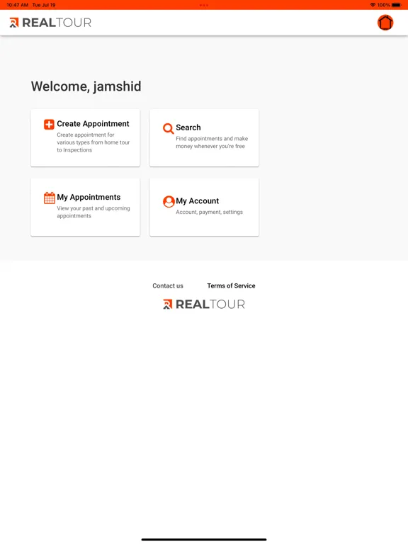realtour iPad  سکرین شاٹس