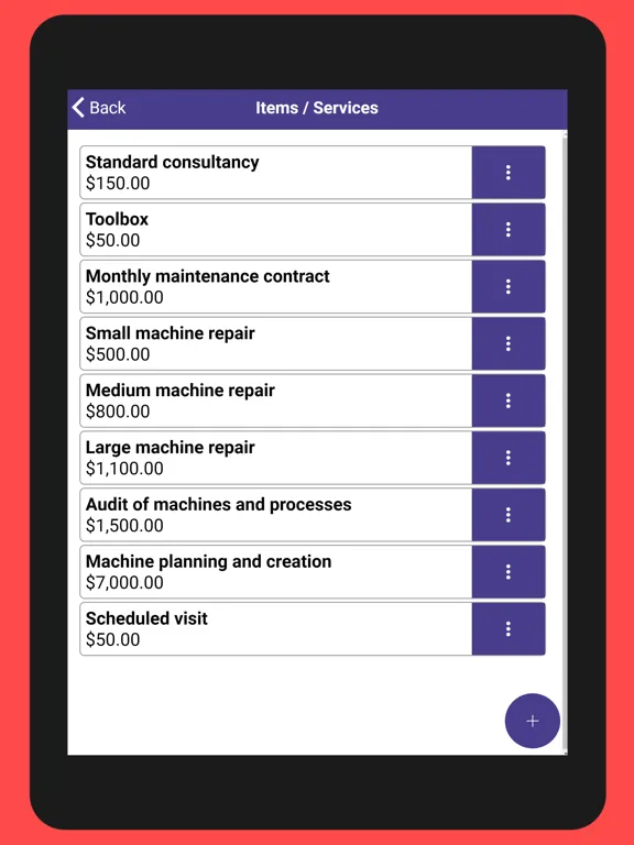Invoice maker PDF iPad  سکرین شاٹس