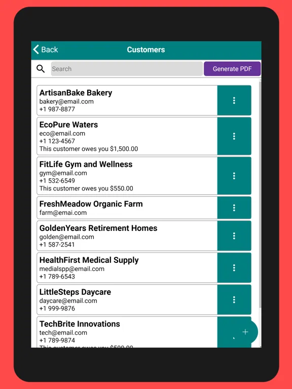 Invoice maker PDF iPad  سکرین شاٹس