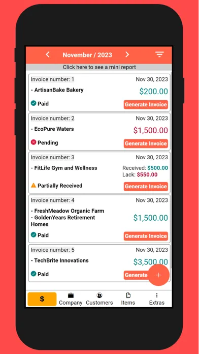 Invoice maker PDF سکرین شاٹس