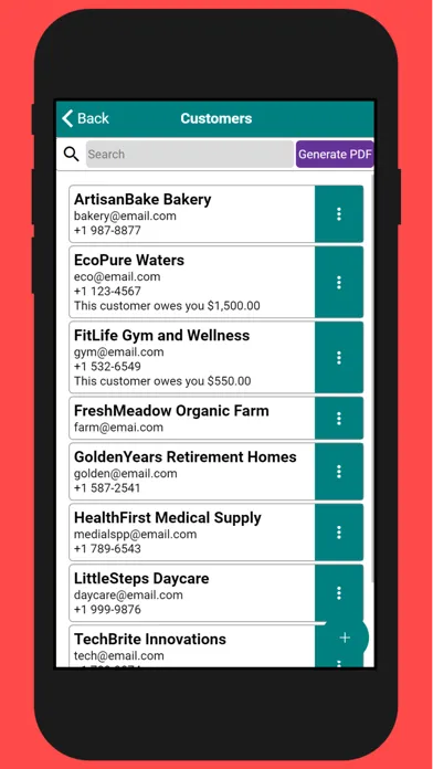 Invoice maker PDF سکرین شاٹس