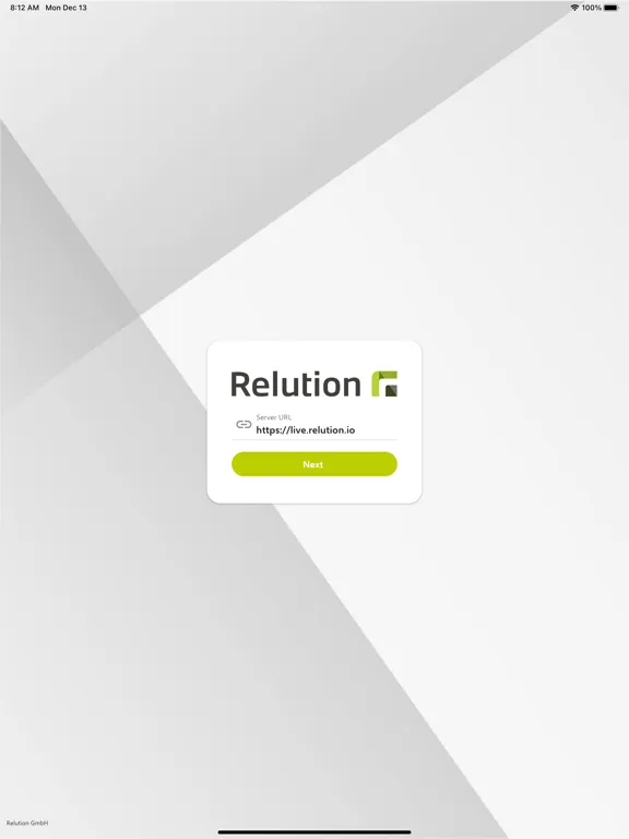 Relution Agent iPad  स्क्रीनशॉट