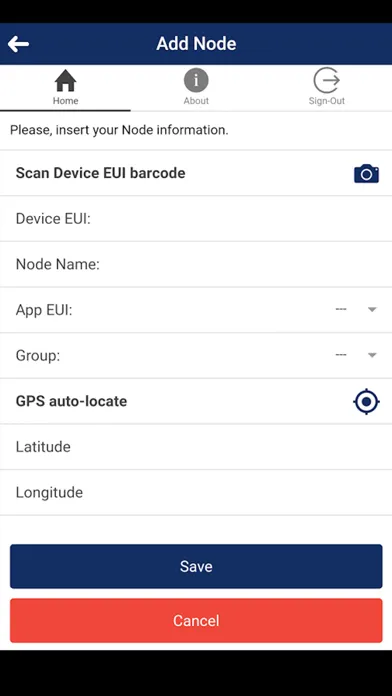 Zrzuty ekranu LoRaWAN ResIOT Client