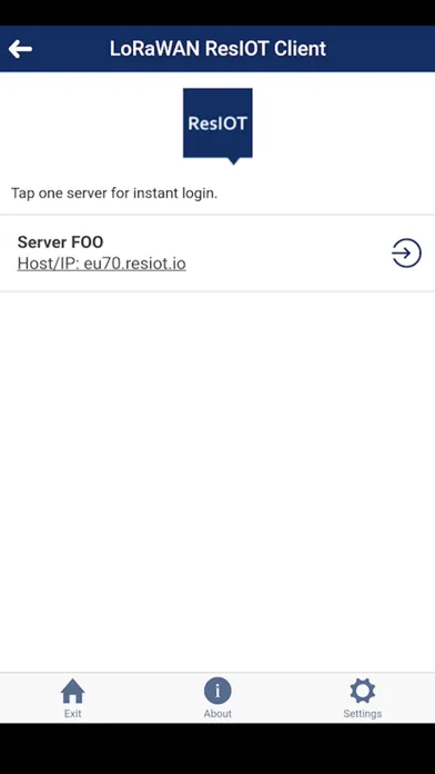 Zrzuty ekranu LoRaWAN ResIOT Client