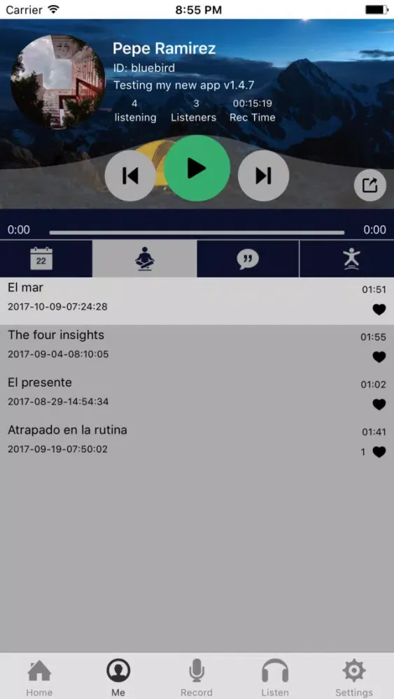Tangkapan skrin Revoice