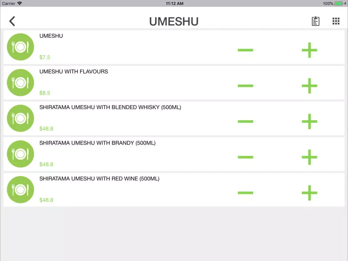 Capturas de pantalla de revopos eMenu 2.0 iPad 