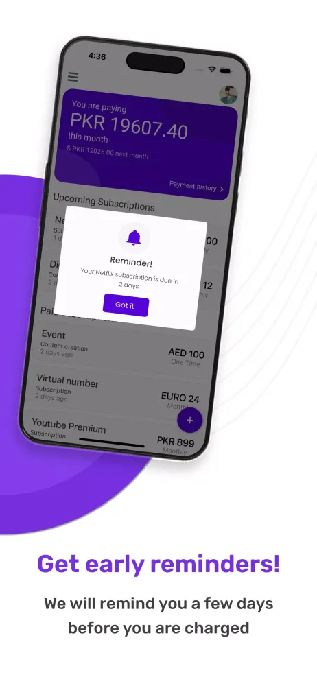 Screenshot di Track your Subs
