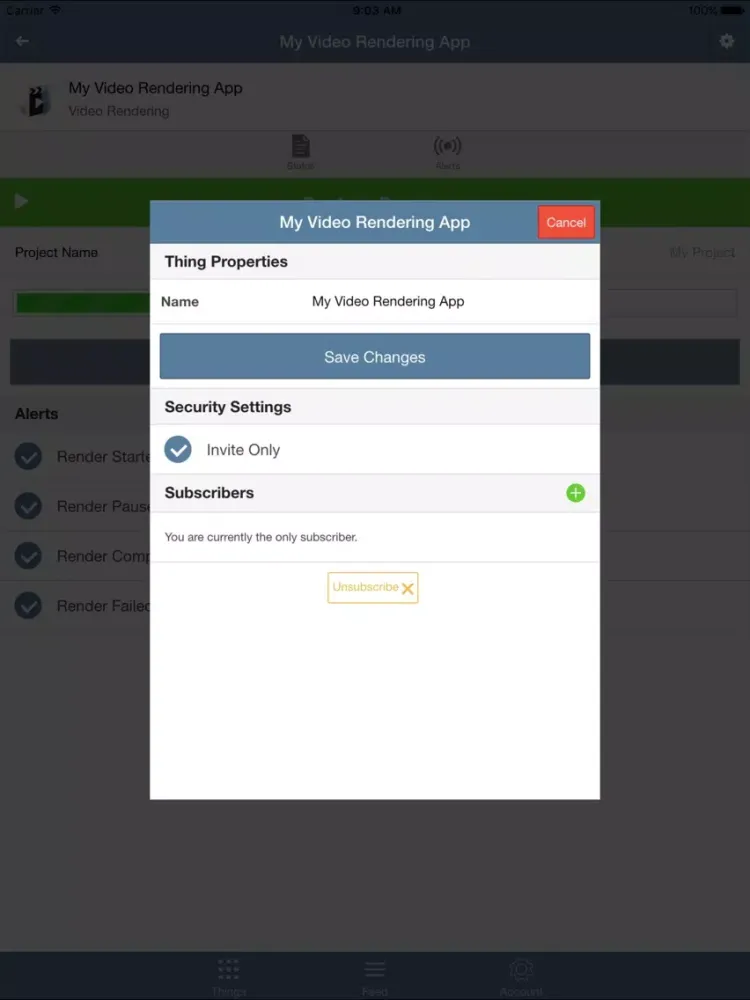 Tangkapan layar Echo Anywhere iPad 