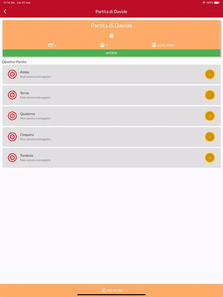 Tombola Online iPad  Screenshots