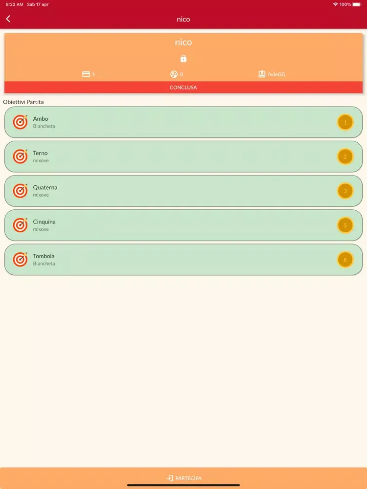 Tombola Online iPad  Screenshots