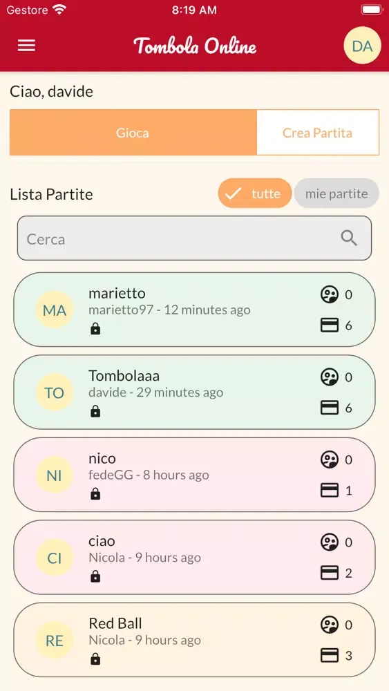 Tombola Online Screenshots