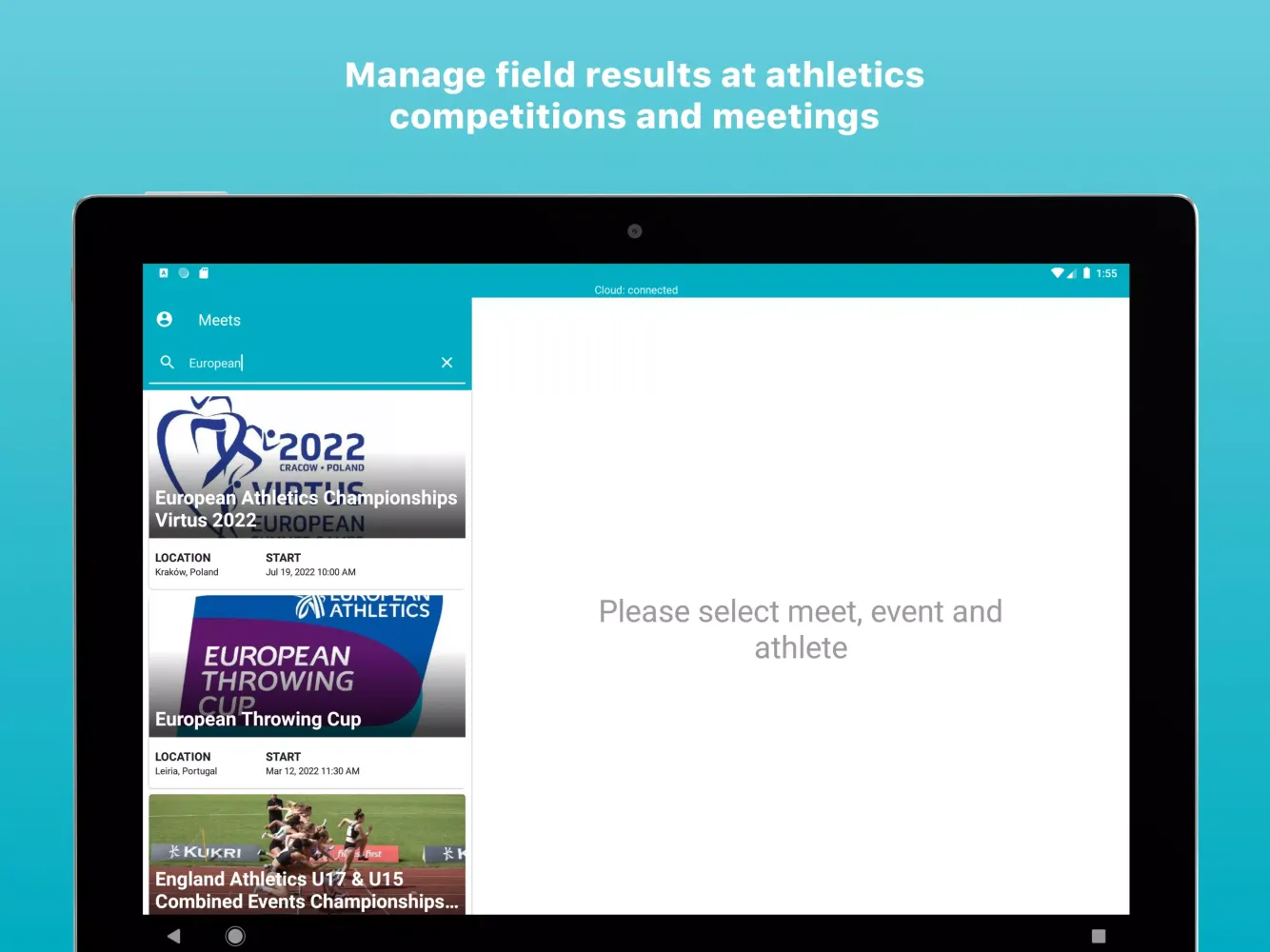 Roster Athletics: Meet Mgmt Screenshots