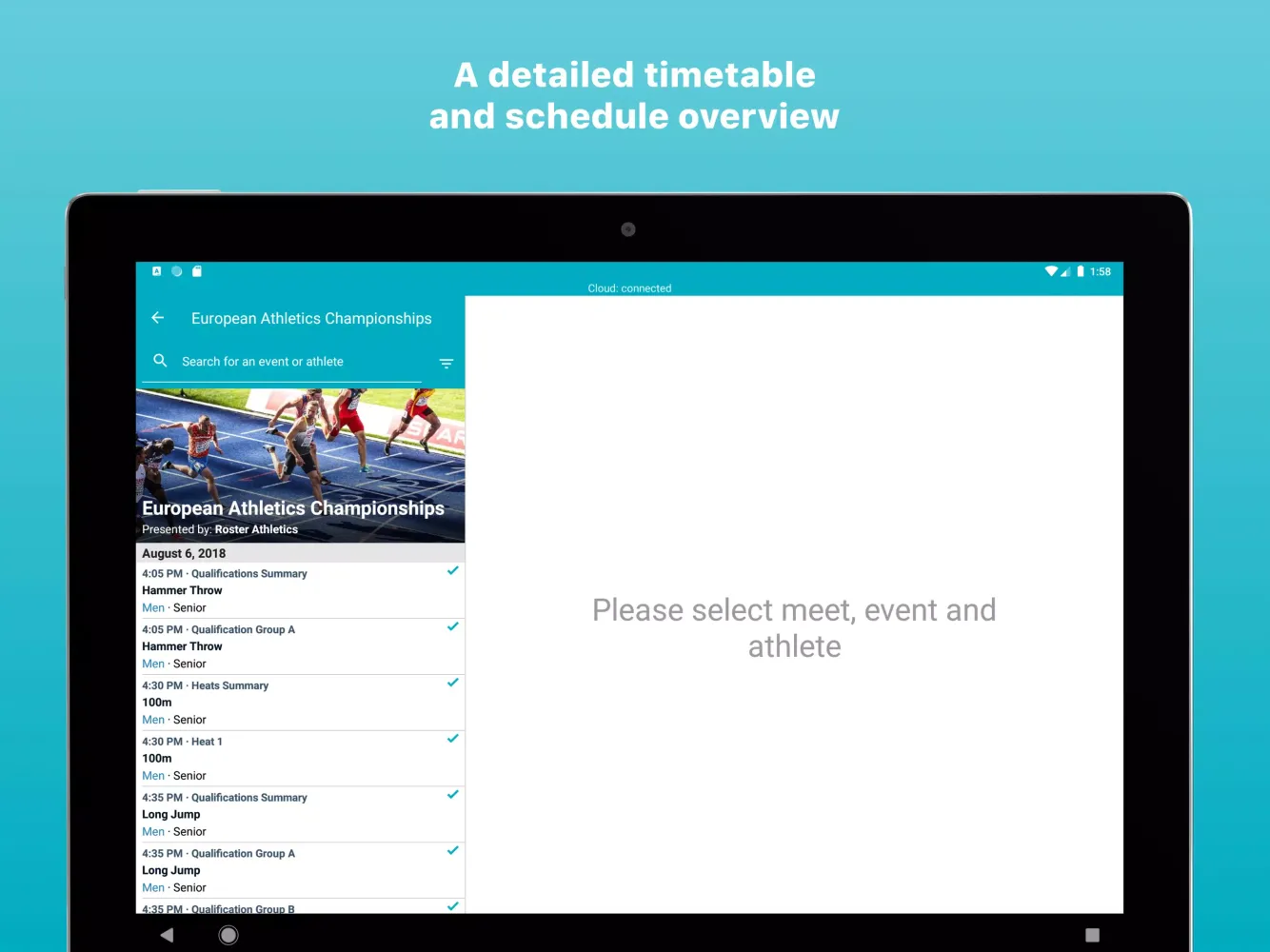 Roster Athletics: Meet Mgmt Screenshots