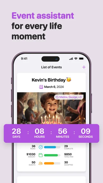 RushDay: Party & Event Planner Screenshots