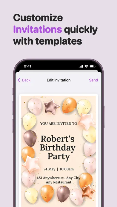 RushDay: Party & Event Planner Screenshots