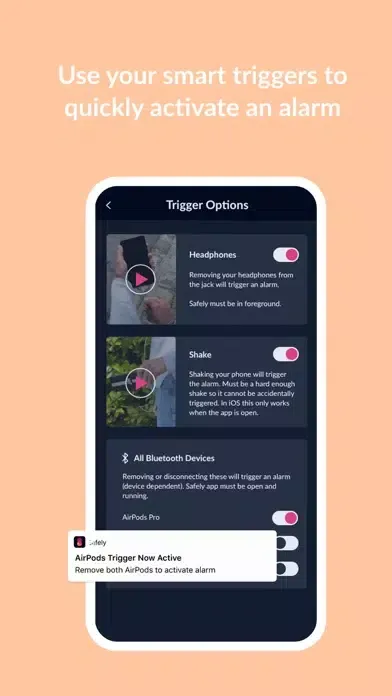 Safely: Find. Protect. Alert Screenshots