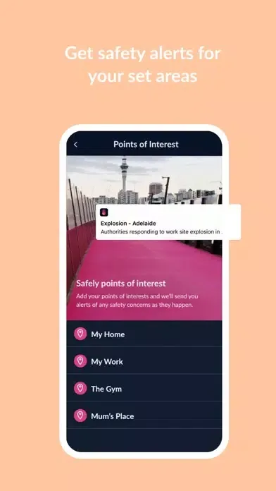 Safely: Find. Protect. Alert Screenshots