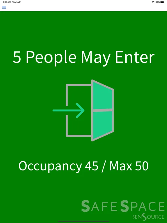 Ảnh chụp màn hình của SafeSpace Greeter iPad 