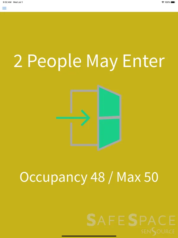 Ảnh chụp màn hình của SafeSpace Greeter iPad 