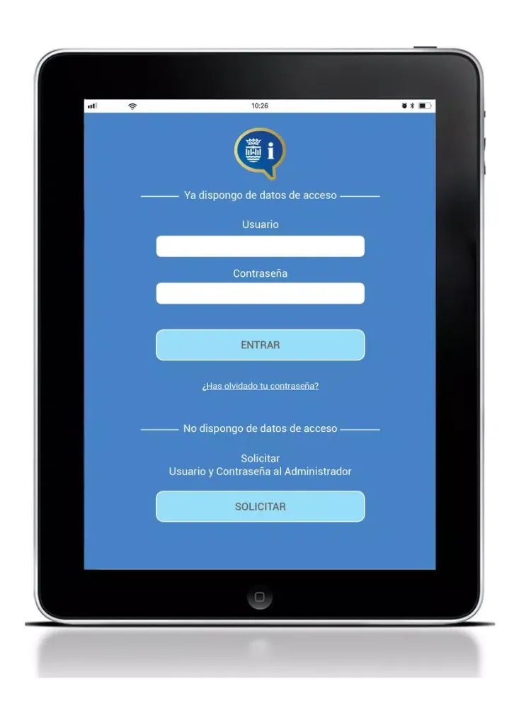 Tangkapan layar Comunica Gandia iPad 