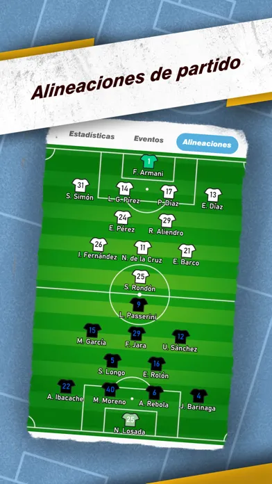 ภาพหน้าจอของ Liga Fútbol: Argentina