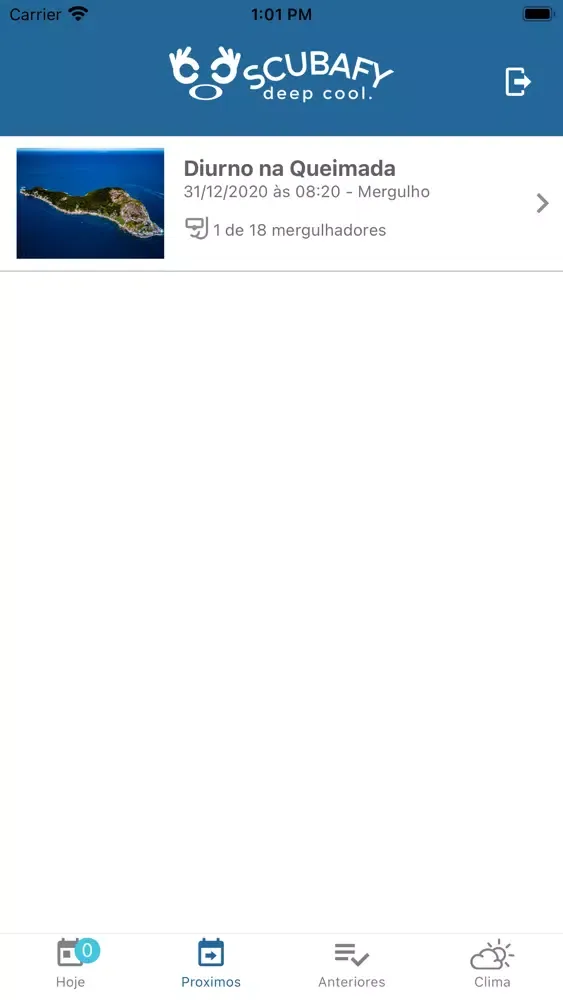 Zrzuty ekranu Scubafy - Operadora