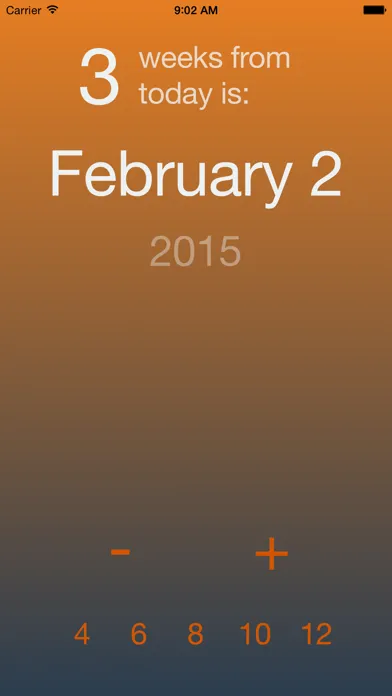 Week Counter - How many weeks away?应用截图