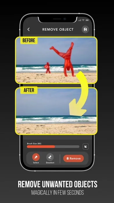 Remove Objects - Retouch AI Ekran Görüntüleri