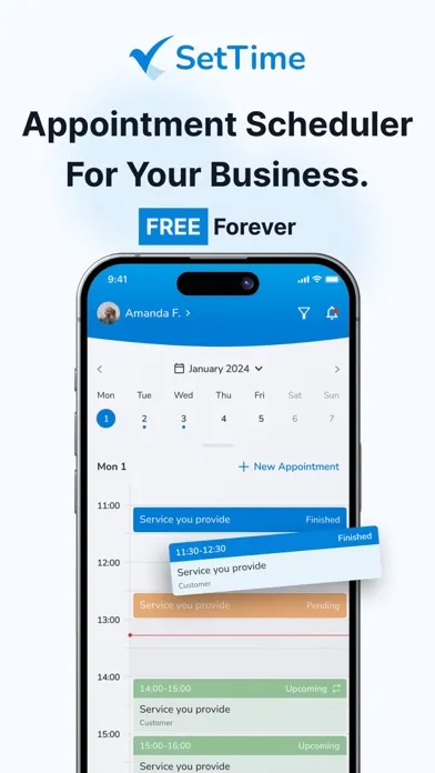 SetTime Appointment Scheduler Screenshots