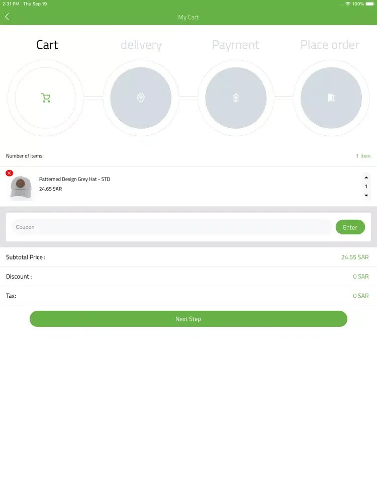 Tangkapan layar Jana Vision iPad 