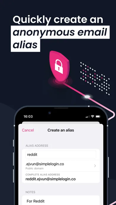 SimpleLogin - Email alias স্ক্রিনশট